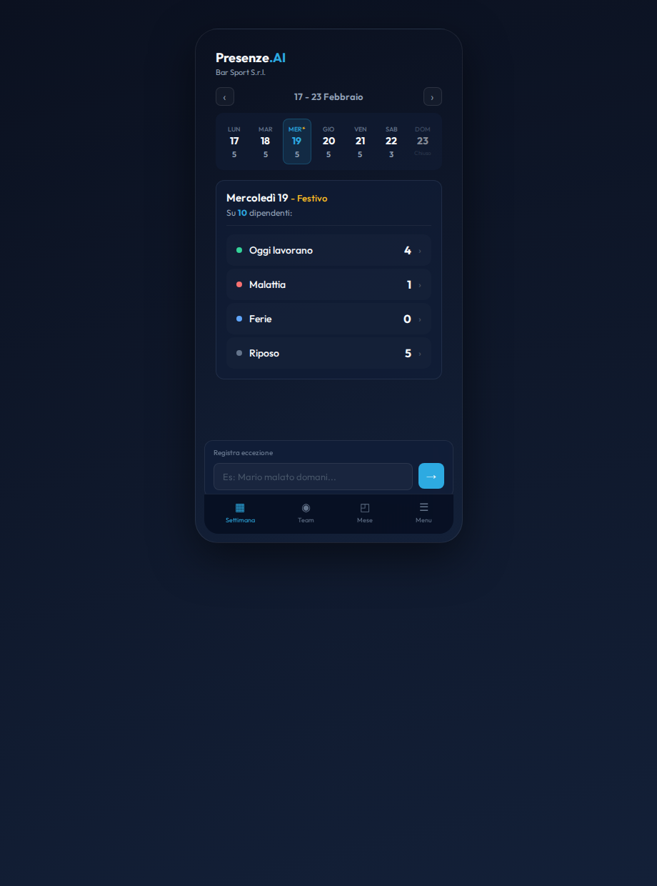 Esperienza mobile per referente aziendale
